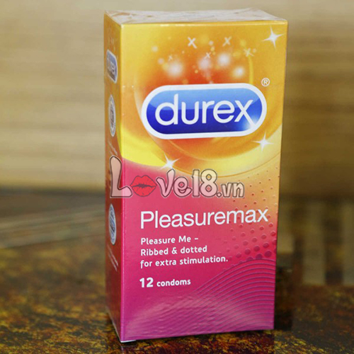 Bao Cao Su Gân Gai Durex Pleasuremax Hộp 12 Cái – Chính Hãng