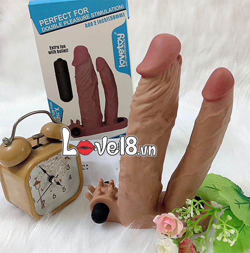 Bao Đôn Lovetoy 2 Nhánh Có Rung Màu Nâu Siêu Gân Nổi