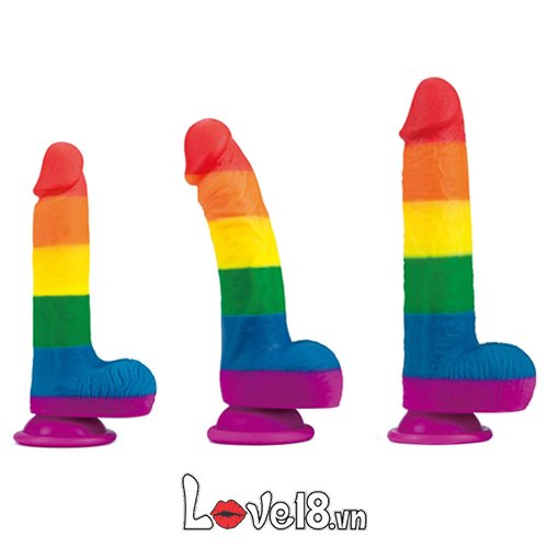 Dương vật giả silicone đa sắc Lovetoy Prider 3 size 7.5 – 8.0 – 9.0 Inch